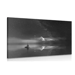 Slika ladja na morju v črnobeli izvedbi - 30x20