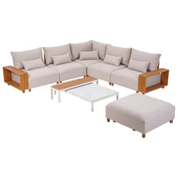 KALEM modularni vrtni vogalni set beige