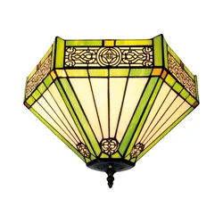 BRILAGI - Tiffany vitražna plafonska svetiljka EMERALD 2xE27/60W/230V prečnik 40 cm