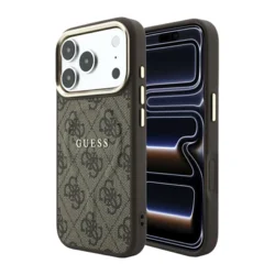 Maska Guess 4G Embossed Classic MagSafe za Samsung iPhone 17 Pro/ 18 Pro braon