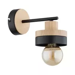 Zidna lampa LARSO 1xE27/15W/230V crna/bež