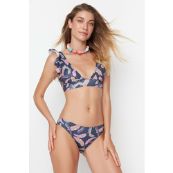 Trendyol Leaf Patterned Bikini Bottoms