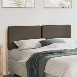Tapecirani uzglavlje Smeđa i taupe 120 cm Čvrsto borovo drvo