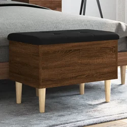 Klupa za pohranu boja hrasta 62x42x46 cm od konstruiranog drva