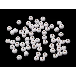 Lesene kroglice O6 mm - bele (10 g)