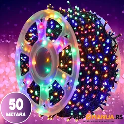 Vesele Novogodišnje Sijalice 50m RGB ŠARENE