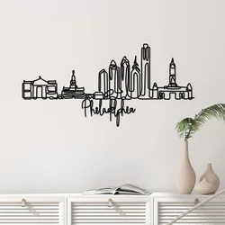 Wallity Zidna dekoracija Philadelphia, 120 x 57 x 1,5 cm, Crna
