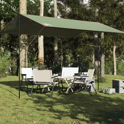 Vidaxl vidaXL Kamperska ponjava, zelena, 400 x 294 cm, vodoodporna