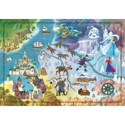 Puzzle 1000 dijelova Disney Map - Frozen