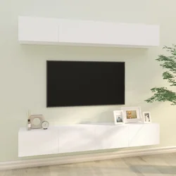 Zidni TV ormarići 4 kom bijeli 100 x 30 x 30 cm