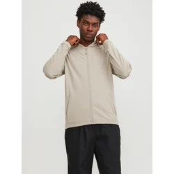 Beige Mens Zipper Hoodie Jack & Jones Cloud - Men