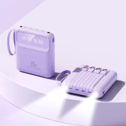 Power Bank Fast Charger 20000 mAh ljubicasti