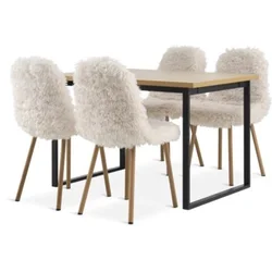 AABENRAA D120 sto top.hrast + 4 JONSTRUP teddy tk.prrlj.bela