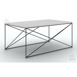 Klubska miza Dante - črna/beton