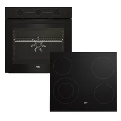 Beko Ugradni set BBSE11120BD, Rerna 72 L + Staklokeramička ploča, 2400 W, Crni