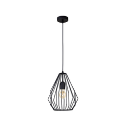 Luster na lanku BRYLANT BLACK 1xE27/60W/230V