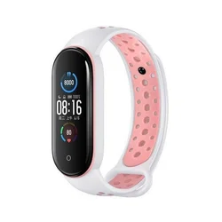 shumee Beline Design Mi Band 7/6/5 pašček belo-roza