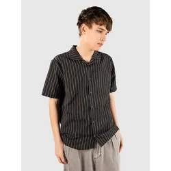 Blue Tomato Striped Linen Shirt grey leaves
