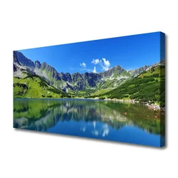 tulup.si Slika na platnu Mountain lake landscape 120x60 cm