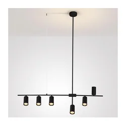 Brilagi - Luster na sajli CRANE 6xGU10/30W/230V crne boje