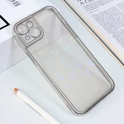 Maska za telefon Heart IMD za iPhone 14 Plus 6.7 srebrna