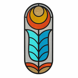 Aberto Design Zidna dekoracija ART060, 53x22x2 cm, Šarena