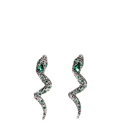 Addicted2 Uhani Moire orecchini serpente verde antracit/temno zelena