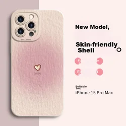 Yingkaida Maska za mobilni telefon iPhone 15 Pro Max, Roze