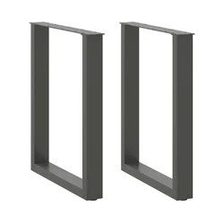 Noge za blagovaonski stol U-oblik 2 kom antracit 70 x (72-73) cm čelik