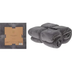 HOMESTYLING Fleece odeja 180 x 230 cm ESSENTIALS, siva
