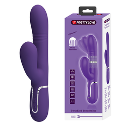 Pretty Love Mariana Twinkled Tenderness 4in1 Thumping & Nodding & Rolling Rabbit Vibrator Purple
