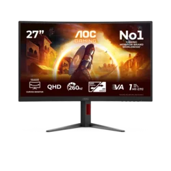 AOC Gaming Monitor CQ27G4Z2, 27 QHD, Curved VA, 260Hz, Crni