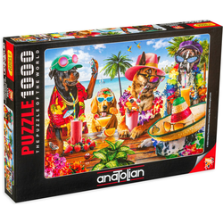 AnaTolian - Puzzle Dogs Drinking at the Beach - 1 000 kosov