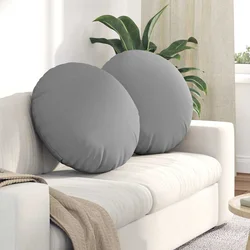 Jastučići za sjedenje 2 pcs Oblačnosiva O60 x 21 cm tkanina