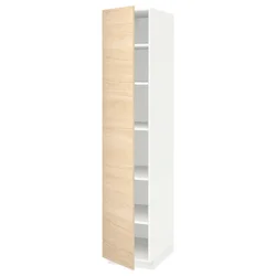 METOD Visoki element s policama, bela/Askersund im. svetlog jasena, 40x60x200 cm