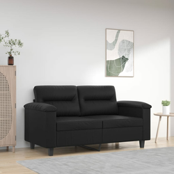 vidaXL Dvosed črn 120 cm umetno usnje