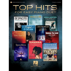 TOP HITS FOR EASY PIANO DUET +AUDIO ACCESS 1PIANO 4 HANDS