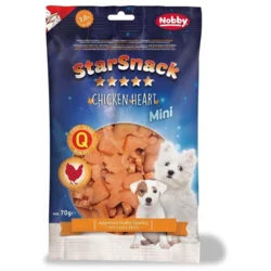 Nobby Starsnack Mini mehki piščančji prigrizki, srčki – 70 g