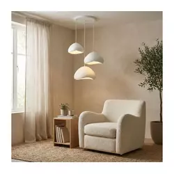 Brilagi - Luster na sajli WABI SABI 3xE27/40W/230V prečnik 82 cm beli