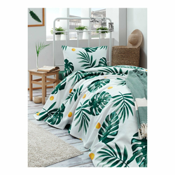 Hanah home Single Prekrivač Monstera, 160x235cm, Zelena