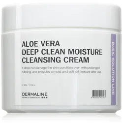Dermaline Basic Solution Line Aloe Vera Deep Clean Moisture Cleansing Cream globinsko čistilna krema z aloe vero za občutljivo kožo 300 ml