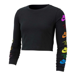 NIKE NIKE top W NSW TEE LS FUTURA FLIP CROP BV7147-011