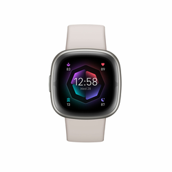 Fitbit Sense 2, Lunar White/Platinum