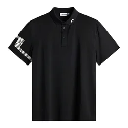 Moška majica J.Lindeberg Heath Polo Black L