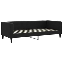 Vidaxl Raztegljiva postelja črna 90x200 cm blago