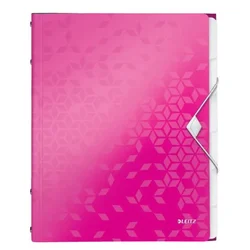 LEITZ LEITZ mapa WOW, DIN A4, PP, 6 predelkov, roza metalik, (21651714)