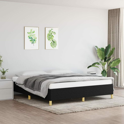 Greatstore Box spring posteljni okvir črn 160x200 cm blago