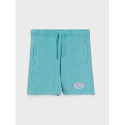 Sinsay - Pamučni šorts sa washed efektom - voda