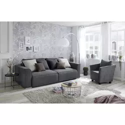 SOFA LEŽAJ tekstil, pločasti materijal antracit