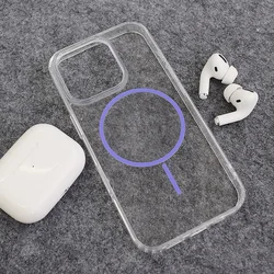 Maska za iPhone 16 Pro Mag Case Clear Slim ljubičasta